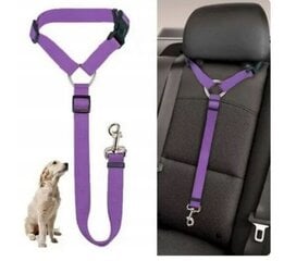 Drošības josta suņiem Doggy, violeta, 74x2,5 cm cena un informācija | Transportēšanas būri, somas | 220.lv