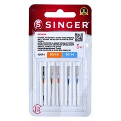 Иглы SINGER N2026 - 14/90 блистер 5шт кожа цена и информация | Швейные машинки | 220.lv