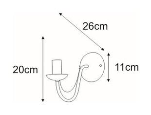 Sienas lampa V-3993 cena un informācija | Sienas lampas | 220.lv