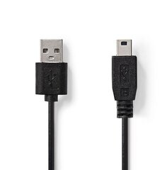 NEDIS CCGT60300BK10 USB 2.0 Kabelis USB A / MINI USB / 1m cena un informācija | Savienotājkabeļi | 220.lv