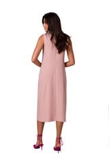B254 Простое платье миди без рукавов - розовое цена и информация | Платья | 220.lv