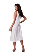 B254 Простое платье миди без рукавов - кремовое цена и информация | Платья | 220.lv