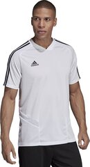 Мужская футболка Adidas Tiro 19 TR JSY, белая цена и информация | Футбольная форма и другие товары | 220.lv