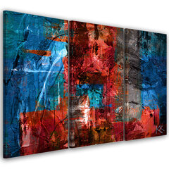 Glezna uz audekla, Sarkanā abstrakcija cena un informācija | Gleznas | 220.lv