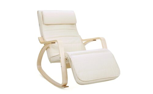 Кресло-качалка Songmics LYY10M, белое цена и информация | Кресла в гостиную | 220.lv
