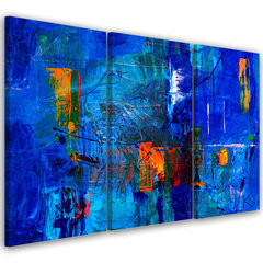 Glezna uz audekla, Zilas abstrakcijas cena un informācija | Gleznas | 220.lv