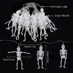 Sunshine Smile Helovīna vītnes, 1,5 m, 10 LED cena un informācija | Ziemassvētku lampiņas, LED virtenes | 220.lv