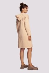 B238 Платье с высоким воротником и карманами - бежевое цена и информация | Платья | 220.lv