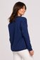 B225 Džemperis ar piegriezumu kakla izgriezumā, zils cena un informācija | Jakas sievietēm | 220.lv
