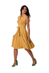 B261 Kokvilnas kleita ar atloku apakšu, dzeltena cena un informācija | Kleitas | 220.lv