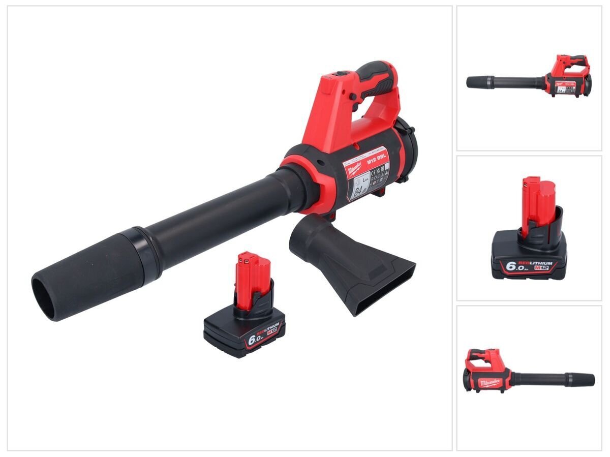 Milwaukee M12 BBL-601 bezvadu pūtējs 12 V + 1x akumulators 6,0 Ah - bez lādētāja цена и информация | Celtniecības fēni | 220.lv