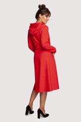B245 kleita ar kapuci, sarkana cena un informācija | Kleitas | 220.lv