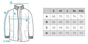 мужская зимняя стеганая куртка из комбинированных материалов - черная v1 om-jahp-0145 цена и информация | Мужские куртки | 220.lv