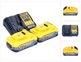 DeWalt DCB 1104 H2 uzlādes komplekts 12 V / 18 V 2x Powerstack akumulators 5,0 Ah + DCB 1104 lādētājs цена и информация | Шуруповерты, дрели | 220.lv