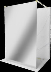 Walk-in dušas siena Mexen Kioto, zeltaina, spoguļstikla, 100 x 200 cm cena un informācija | Dušas durvis, dušas sienas | 220.lv