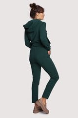 B243 Брюки с отстрочкой по штанинам - темно-зеленые цена и информация | Женские брюки | 220.lv