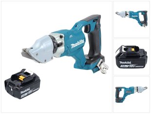 Аккумуляторные ножницы по металлу Makita DJS 200 F1 18 В 2,0 мм + 1х аккумулятор 3,0 Ач - нет зарядного блока цена и информация | Пилы, циркулярные станки | 220.lv