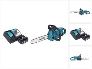 Makita DUC 357 RFX2 akumulatora motorzāģis 18 V 35 cm 7,7 m/s + 1x akumulators 3,0 Ah + lādētājs cena un informācija | Zāģi, ripzāģi | 220.lv