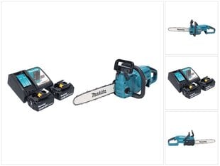 Makita DUC 357 RG2X2 akumulatora motorzāģis 18 V 35 cm 7,7 m/s + 2x akumulatori 6,0 Ah + lādētājs cena un informācija | Zāģi, ripzāģi | 220.lv