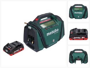 Мульти аккумуляторный компрессор Metabo AK 18 18 В 11 бар + 1х аккумулятор 4,0 Ач - без зарядного блока цена и информация | Компрессоры | 220.lv