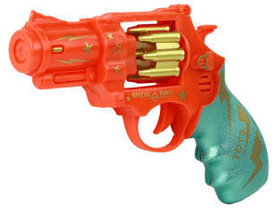 Rotaļlietu revolveris ar skaņas efektiem, oranžs cena un informācija | Rotaļlietas zēniem | 220.lv