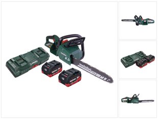 Аккумуляторная бензопила Metabo MS 36-18 LTX BL 40 36 В (2x 18 В) 40 см 22 м/с бесщеточный + 2х аккумулятора 5,5 Ач + двойное зарядное устройство цена и информация | Пилы, циркулярные станки | 220.lv