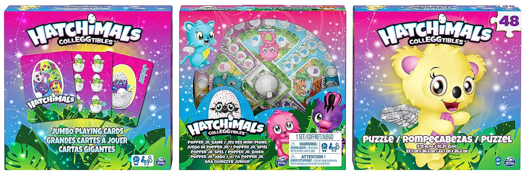 Spēļu komplekts 3in1 Hatchimals cena un informācija | Galda spēles | 220.lv