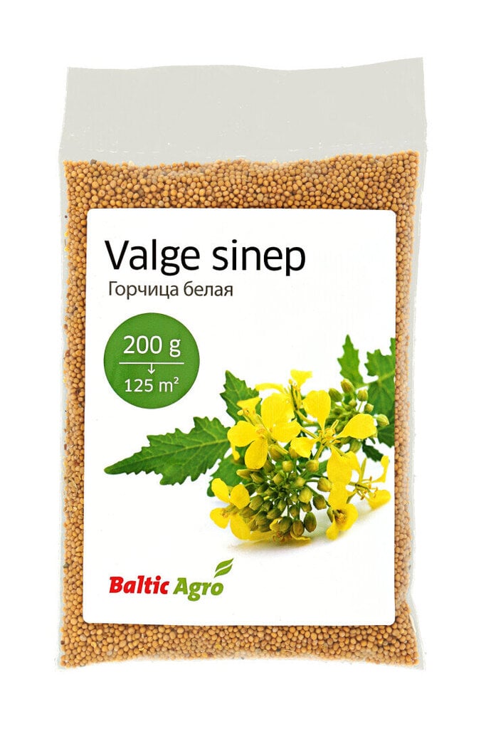 Baltās sinepes, Baltic Agro, 200g cena un informācija | Zāliena sēklas | 220.lv