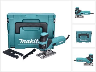 Makita 4351 FCTJ svārsta finierzāģis 720W + 6 daļu zāģa asmeņu komplekts + Makpac cena un informācija | Zāģi, ripzāģi | 220.lv