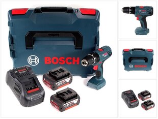Bosch Professional GSB 18V-21 akumulatora triecienurbjmašīna 18V 55Nm + 2x akumulatori 5,0Ah + lādētājs + L-Boxx cena un informācija | Skrūvgrieži, urbjmašīnas | 220.lv