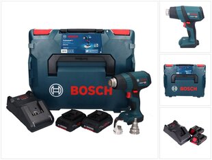 Профессиональная беспроводная воздуходувка горячего воздуха Bosch GHG 18V-50 18 В 300° C / 500° C + 2х аккумулятор ProCORE 4,0 Ач + зарядное устройство + L-Boxx цена и информация | Строительные фены | 220.lv