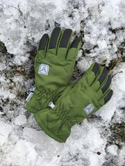 Детские лыжные перчатки Hofler 181810 02, оливковые/черные, 181810*02-XXL цена и информация | Шапки, перчатки, шарфы для девочек | 220.lv