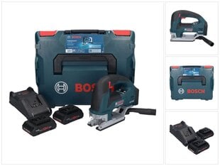 Аккумуляторный узкий лобзик Bosch GST 18V-155 BC 18 В 135 мм (06015B1002) + 2x аккумулятор ProCORE 4,0 Ач + зарядный блок + L-Boxx цена и информация | Пилы, циркулярные станки | 220.lv