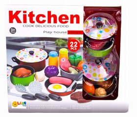 Virtuves piederumi LandToys LT74, 22 gab. cena un informācija | Rotaļlietas meitenēm | 220.lv