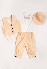 Комплект одежды Карл, бежевый цена и информация | Комплекты одежды для новорожденных | 220.lv