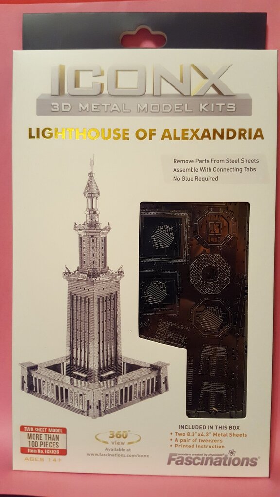 Metal Earth Premium Series Lighthouse of Alexandria 3D metāla puzlis, konstruktors цена и информация | Puzles, 3D puzles | 220.lv