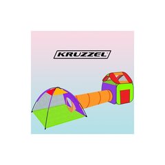 Bērnu telts ar tuneli, 200 bumbas Kruzel, krāsaina cena un informācija | Bērnu rotaļu laukumi, mājiņas | 220.lv