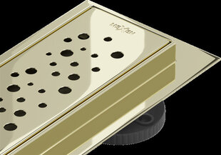 Dušas noteka Mexen Flat 360 Dots, Gold, 80 cm cena un informācija | Dušas trapi | 220.lv