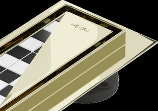 Dušas noteka Mexen 2 in 1, zems sifons PRO 360, Gold, 70 cm cena un informācija | Dušas trapi | 220.lv
