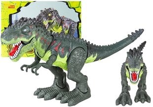 Динозавр Tyrannosaurus Rex на батарейках, зеленый цена и информация | Игрушки для мальчиков | 220.lv