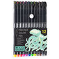 Krāsaino pildspalvu komplekts Ragi Fineliner, 12 gab. cena un informācija | Modelēšanas un zīmēšanas piederumi | 220.lv