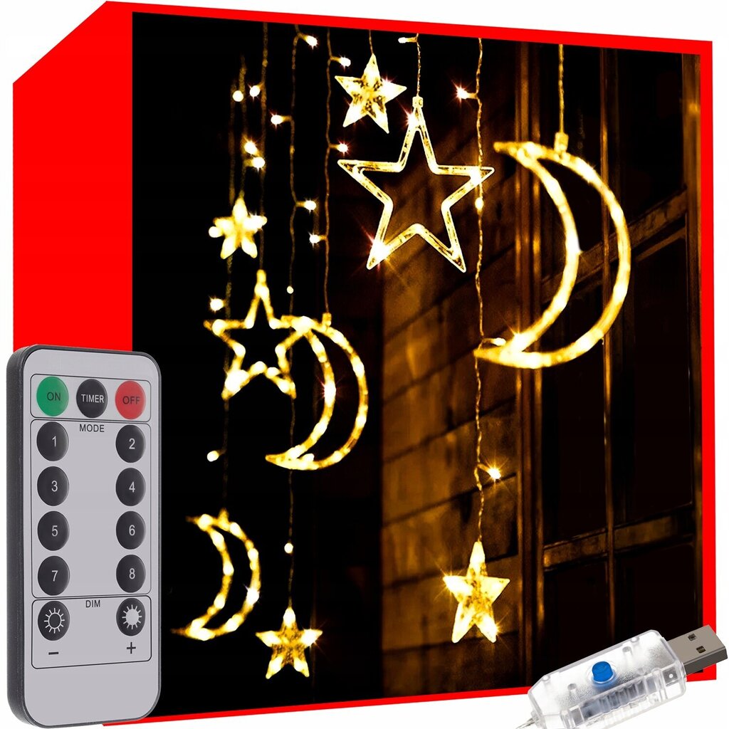 Ziemassvētku virtene ar 138 LED, 5,3 m цена и информация | Ziemassvētku lampiņas, LED virtenes | 220.lv