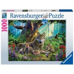 Пазл Ravensburger, 1000 шт., волки в лесу цена и информация | Пазлы | 220.lv