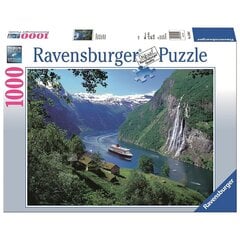 Ravensburger puzle 1000 gabalu, Norvēģijas fjords cena un informācija | Puzles, 3D puzles | 220.lv