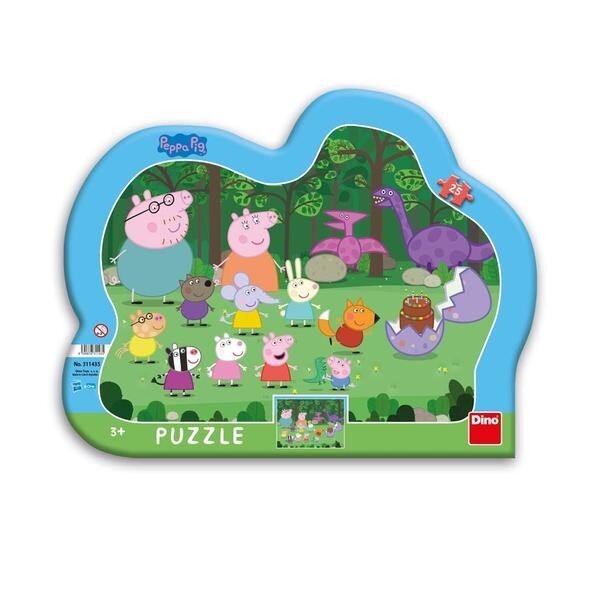 Dino puzle 25 gab, Peppa Pig cena un informācija | Puzles, 3D puzles | 220.lv