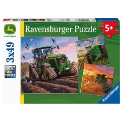 Ravensburger puzle 3x49 gab., John Deere sezona cena un informācija | Puzles, 3D puzles | 220.lv