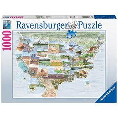 Ravensburger puzle 1000 gab. Jūra līdz jūrai cena un informācija | Puzles, 3D puzles | 220.lv