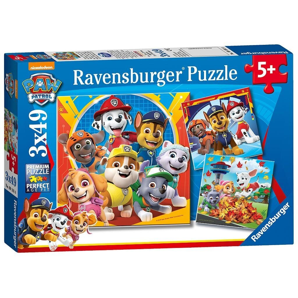 Ravensburger puzle 3x49 gab.Patruļas suņi cena un informācija | Puzles, 3D puzles | 220.lv