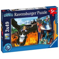 Ravensburger puzle 3x49 Kā apmācīt savu pūķi цена и информация | Пазлы | 220.lv