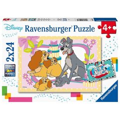 Ravensburger puzle 2x24 gab, Disney mājdzīvnieki cena un informācija | Puzles, 3D puzles | 220.lv